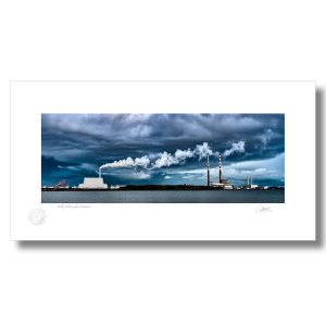 Poolbeg Chimneys from Sandymount | Framed Print | Patrick Donald